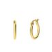 Lucardi Dames Stalen goldplated oorringen 15mm
