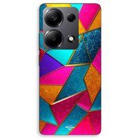 Maniacase Coque Pour Xiaomi Redmi Note 13 Pro 4G texture abstraite mosaïque colorée