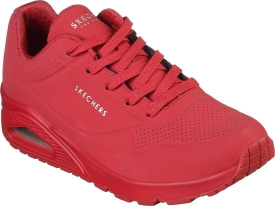 Skechers Uno - Stand On Air Dames Sneakers - Rood - Maat 36