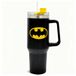 Batman 1200 ml geïsoleerde beker van roestvrij staal met rietje en handvat voor water, ijsthee, koffie of smoothie