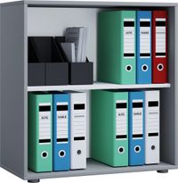 VCM Houten bureaustandaard archiefkast Lona 2f Grijs