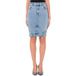 Moschino Jupe en jean stretch Upside Down Bleue