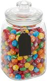 5Five luxe voorraadpot Candyman - snoeppot - glas - met deksel - 2 liter - voorraadpot - bewaarpot - 14 x 20 cm