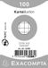 Exacompta Lot de 100 fiches bristol sous film - quadrillé 5x5 non perforé 55x74mm - Blanc
