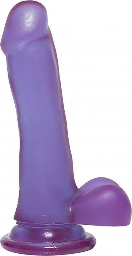 Doc Johnson 6.  5 Inch Slim Cock with Balls - Purple