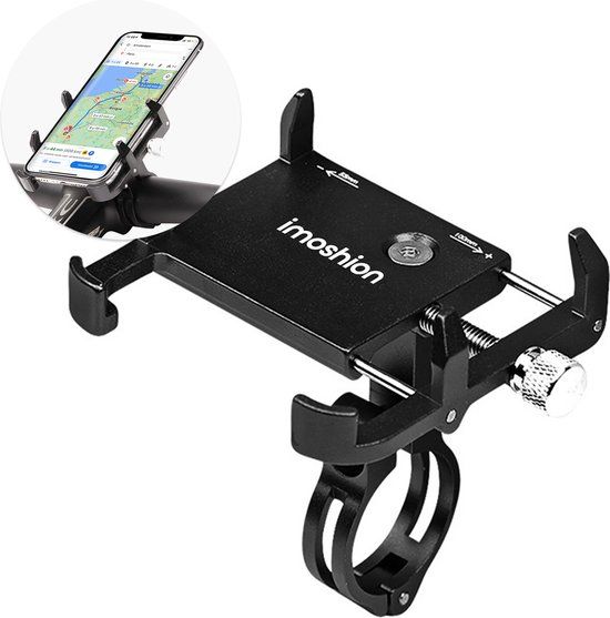 iMoshion Telefoonhouder Fiets - Universeel - Aluminium - Zwart