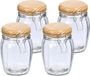 Zeller Weckpotten/inmaakpotten - 4x - 820 ml - glas - met beugelsluiting - D11 x H16 cm