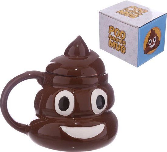 Puckator - Emotive Mok Drol met deksel - 400ML