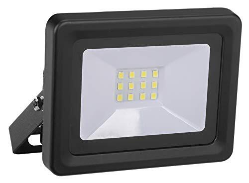 AS-Schwabe chip werklamp - 10 W bouwlamp met vergrendelbare bevestigingshouder spot geschikt als werklicht - LED-lamp voor binnen- en buitenverlichting - IP65 - zwart I 46323