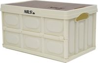 NILS CAMP NCB4007 - Kampeerdoos - Wit - 2-in-1 Tafel - Opvouwbaar