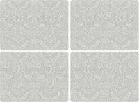 Pimpernel Placemats Pure Morris Strawberry Thief Kurk Achterkant Set van 4 Grijs