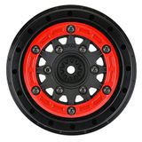 1/10 Raid 1/10 Raid Bead-Loc Fr/Rr 2.2"/3.0" 12 & 14mm SC Wielen (2) Rood/Zwart
