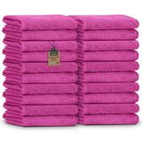 NatureMark – Gastendoekjes, 20 stuks (30x50 cm), 100% katoen, OEKO-TEX gecertificeerd, zacht, absorberend en gemakkelijk te onderhouden – Voor badkamer, gasten en spa - Roze