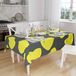 Bonamaison Tafelkleed, Anti-Mold, Sneldrogend, Waterdicht, 100% Polyester Tafellaken, Neon Geel, Rook, 140 x 160 Cm