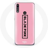 Blackpink Etui voor Huawei P30 Lite Zwart Logo Roze Achtergrond Maniacase