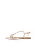 Kazar Comfortable gold sandals with metal embellishment