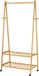 Casaria Kledingrek - Met Wielen Planken 155x70x45cm - Bamboe