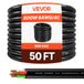 VEVOR SOOW 600V câble d'alimentation portable, 15,24 m, 6 AWG, 4 conducteurs, câble électrique, qualité industrielle, gaine en caoutchouc CPE de haute qualité
