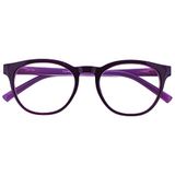 OPULIZE Blu Retro Blauw Licht Blokkeert Leesbril Purper Computer Gamen Ontspiegeld Vermoeide Ogen Unisex B5-5 +3,00
