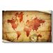Homemania Wereldkaart voor woonkamer, slaapkamer, meerkleurig, 45 x 3 x 70 cm, HM20KNV45 x 70 – 246, polyester, hout