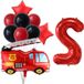 OEM Allecto Premium Brandweerauto ballon jongen 2e verjaardag feestdecoratie set 2 jaar jongens brandweer thema decoratie (10st)