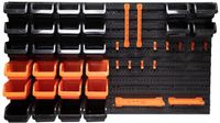 BLACK+DECKER Gereedschapsbord met Opbergbakjes en Hangers - 98 x 23 x 43 CM - 43 Onderdelen - Gereedschapswand