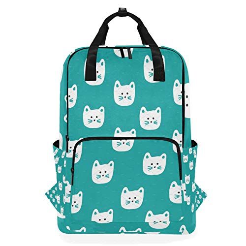 MONTOJ Travel Rugzak Kat Gezicht Patroon School Rugzak