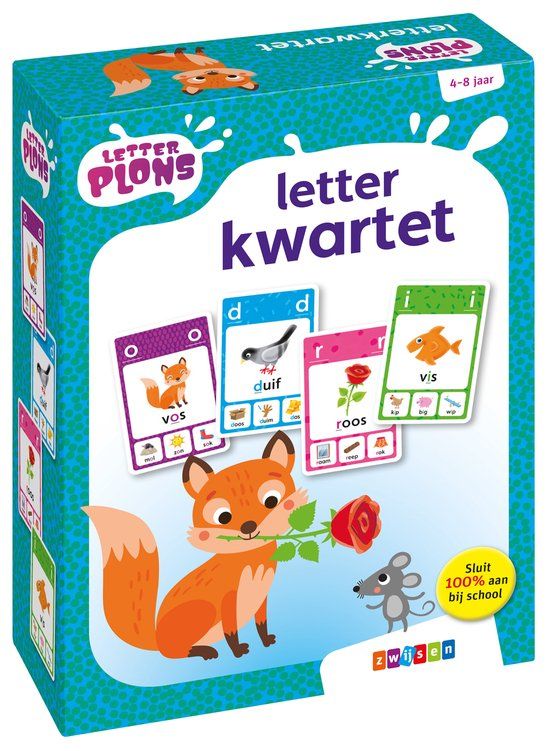Merkloos Letterplons - Letterkwartet - Educatief spel voor kinderen