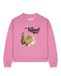 Watapparel Sweatshirt 'Ich hase dich!' lichtbeige / bruin / rosa / zwart