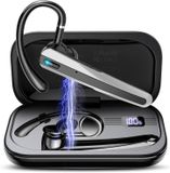 NONE Icecat Bluetooth 5.4 Mono-Headset met Microfoon, Draadloze Headset voor Eén Oor, IPX5 Waterdicht, Dubbele Microfoon, Handsfree Headset voor Auto, Kantoor, Zakelijk Gebruik, Compatibel