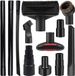 Wan GmbH Kit d'accessoires universels pour aspirateur - 12 Pièces - Noir
