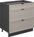 Vicco Fame-Line Meuble bas de cuisine – 80 cm avec 3 tiroirs, sans plan de travail GrisBeige