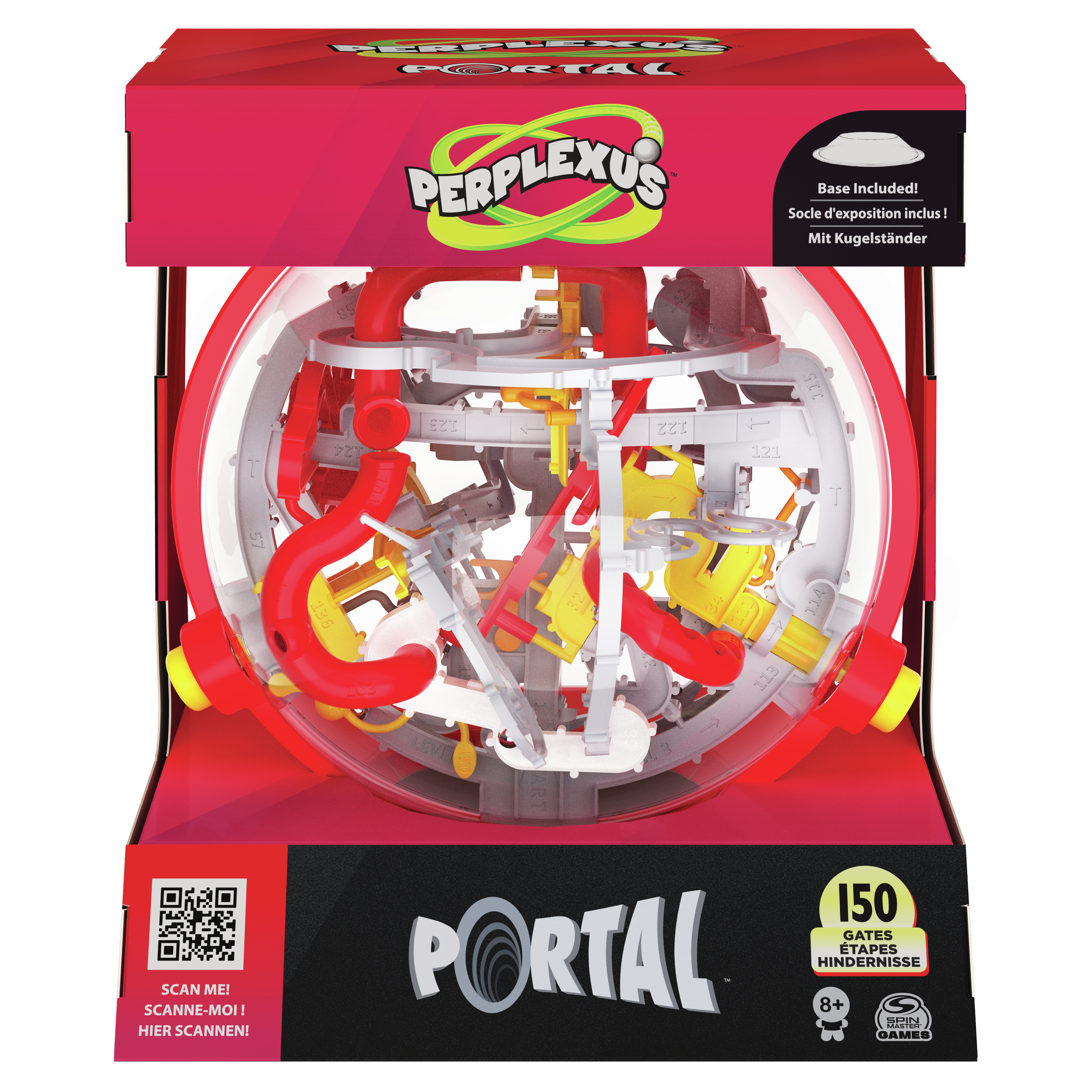 Spin Master Perplexus Portal - 3D-puzzel baldoolhof fidget-speeltjes reisspellen puzzels fidget-bal met 150 obstakels