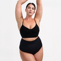 cfab Corrigerende slip met hoge taille Zwart 3XL/4XL