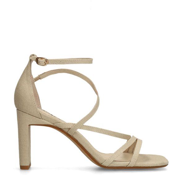 Sacha - Dames - Beige sandalen met hak - Maat 40