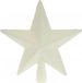 Merkloos / Sans marque Koopman International Kerstboom piek - Ster - Wit - Glitters - 19 cm