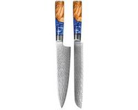 Shinrai Knives Japan Shinrai Knives Epoxy Sapphire 2-delige Damascus Messenset