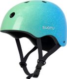 Suotu Kinderhelm - Verstelbare Fietshelm & Skatehelm - Maat M - Blauw/Groen