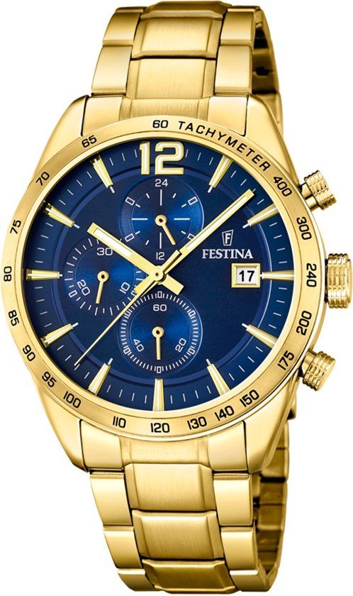 Festina F20266/2 Chronograaf - Horloge - Staal - Goudkleurig - 43.5mm