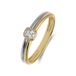 Lucardi Dames Zilveren bicolor ring met zirkonia