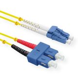 ROLINE 21.15.8794 InfiniBand en Glasvezelkabel 5 m 2x SC 2x LC Geel