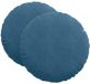 vidaXL Coussin de siège - 2 pièces - Velours - Bleu - Ø - 80 x 29 cm