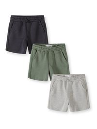 Minoti korte broek jongens 3-pack - katoen - grijs