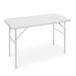 Relaxdays BASTIAN tuintafel Wit Rechthoekige vorm