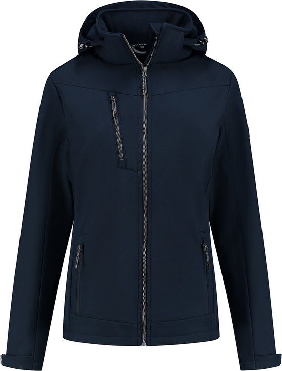 Kjelvik Roxy Softshelljas Dames - Maat 40 - Navy - Polyester - 4-seizoenen