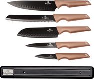 Berlinger Haus SET VAN 5 KEUKENMESSEN BH-2697 ROSE GOLD/ZWART