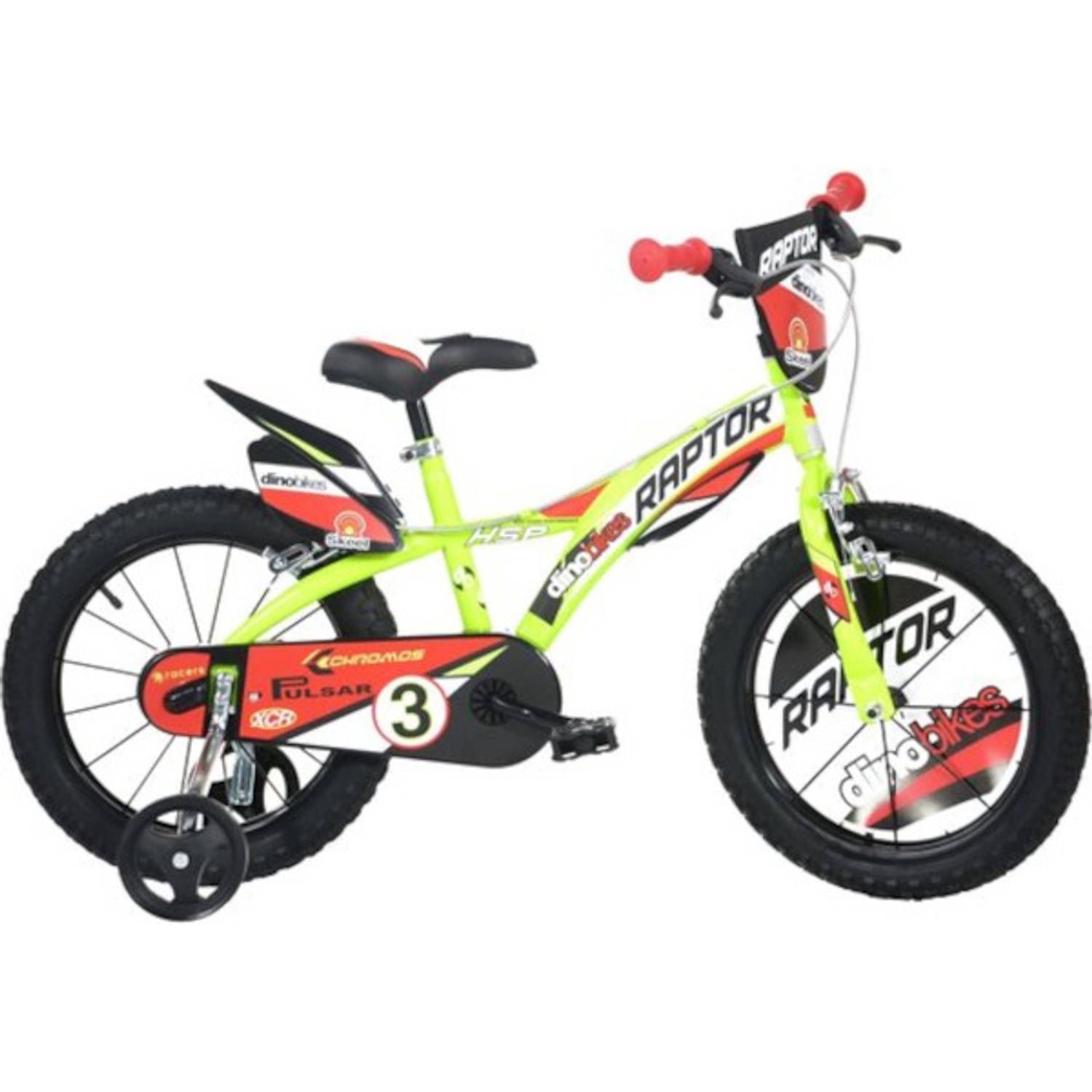 Dino Raptor Kinderfiets - Groen, Staal