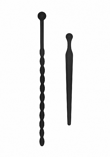 Ouch! Urethral Sounding Beginners Silicone Plug Set - Black