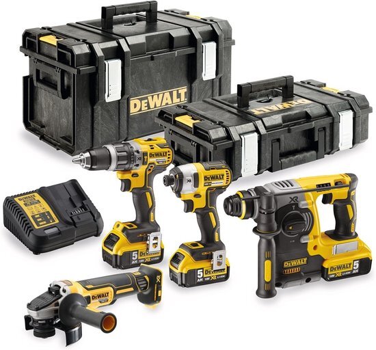 DeWalt DCK422P3 4-delige Combopack XR 18 Volt 3 x 5,0 Ah Li-Ion in Toughsystem + !