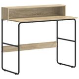 vidaXL Bureau met opslag Sonoma Eiken 100 x 50 x 91 cm